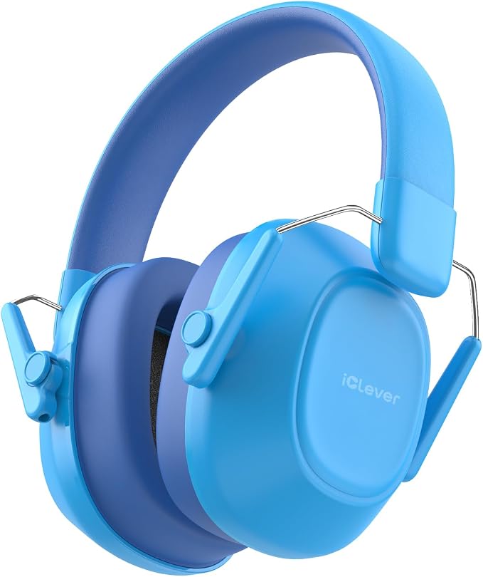 iClever EM01 Noise Cancelling Headphones for Kids Adults, SNR 29dB EarMuffs | Noise Reduction Ear Muffs for Autism Sensory Concentration Aid Ear Hearing Protection for Fireworks Event Monster Jam Concert by iClever