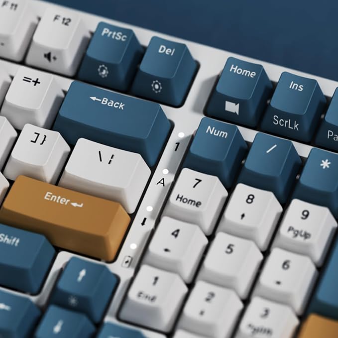 RK ROYAL KLUDGE RK98 Wireless Mechanical Keyboard, 100 Keys 98% Layout with Custom Switches Hot Swappable, Tri-Mode BT5.1/2.4G/USB-C Full Size Gaming Keyboard with Numpad RGB, Brown Switch - Image 3