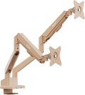 Pixio PS1D Wave Beige Dual Monitor Arm Stand Desk Mount - Fits up to 32 inches Monitors and up to 19.8lbs. VESA Compatibility and Integrated Cable Management by Pixio