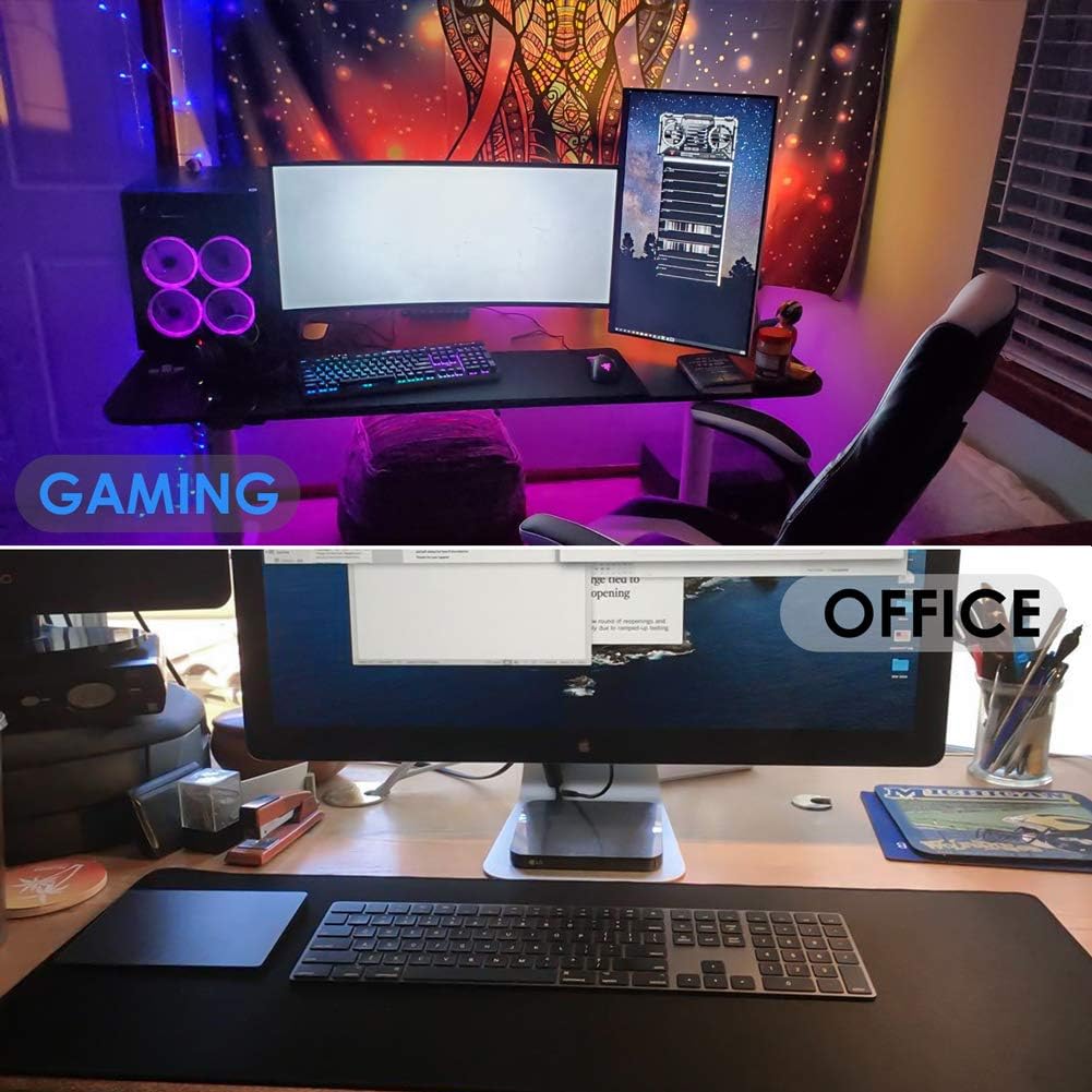 KTRIO Large Gaming Mouse Pad Desk Mat for Gamer, 31.5" x 15.7", Black, XXL - Image 7