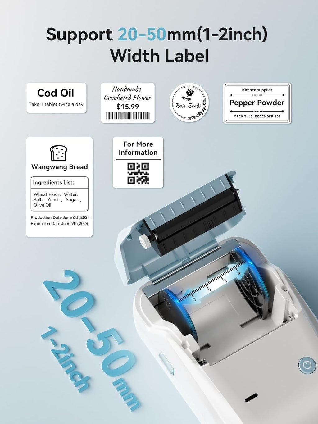 NIIMBOT B1 Label Maker Machine with Tape, 2Inch Thermal Label Printer - Image 6