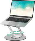 Laptop Stand for Desk Adjustable Computer Stand with 360 Rotating Base Ergonomic Laptop Riser Mount for Desk Foldable Protable Computer Desk Fits with MacBook Pro Air, Round by Unknown