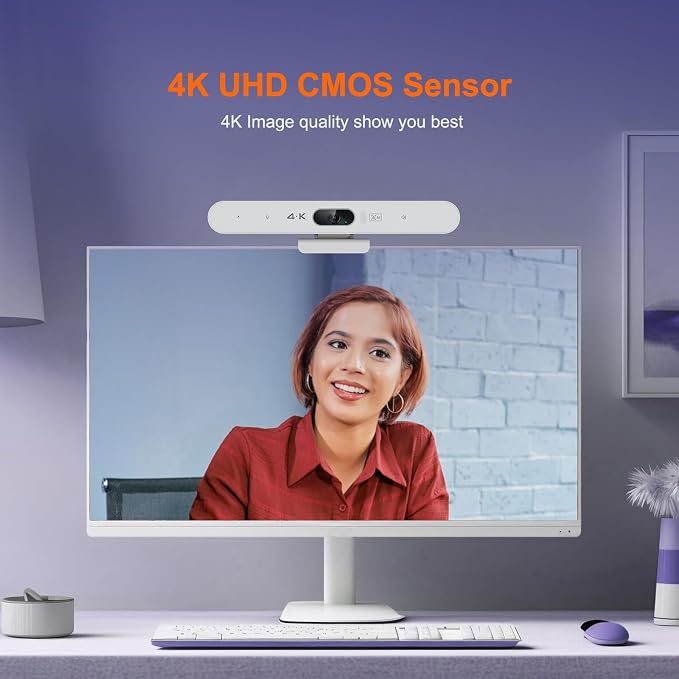 4K Video Conference Room Camera System with Remote Control, AI Auto Framing&Focus, Speaking Tracking, Digital Zoom, Webcam with Microphone and Speaker for Windows TV/PC/Laptop/Zoom/Teams/Skype - Image 2