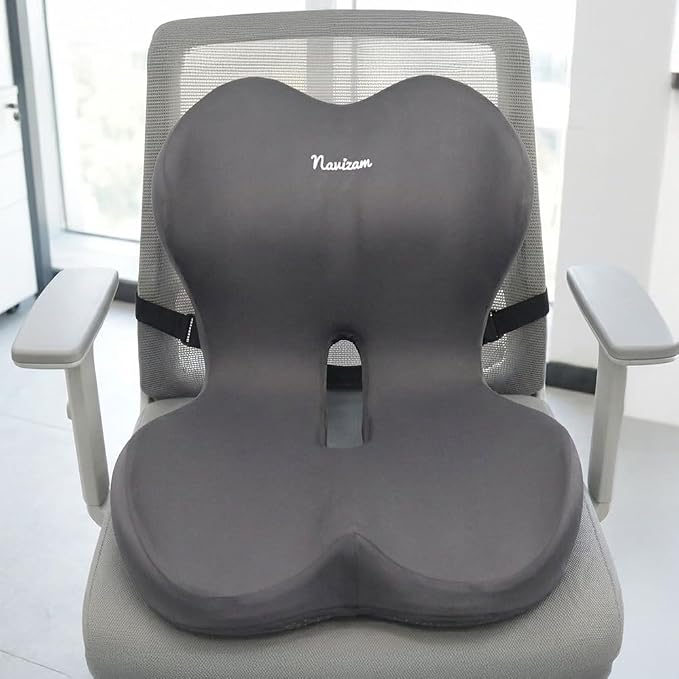 Navizam Lumbar Support Pillow for Office Chair with Memory Foam Cushion | Ergonomic Office Chair Cushion with 60D Memory Foam, Lumbar Support & One-Piece Design - Image 7