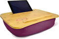 Yogibo Traybo 2.0 Lap Desk, Bamboo Top Lap Desk With Pillow for Laptop Built in Slot for Tablet or Phone, Lap Pad for Working, Reading, Writing, Lap Board, Purple by Yogibo
