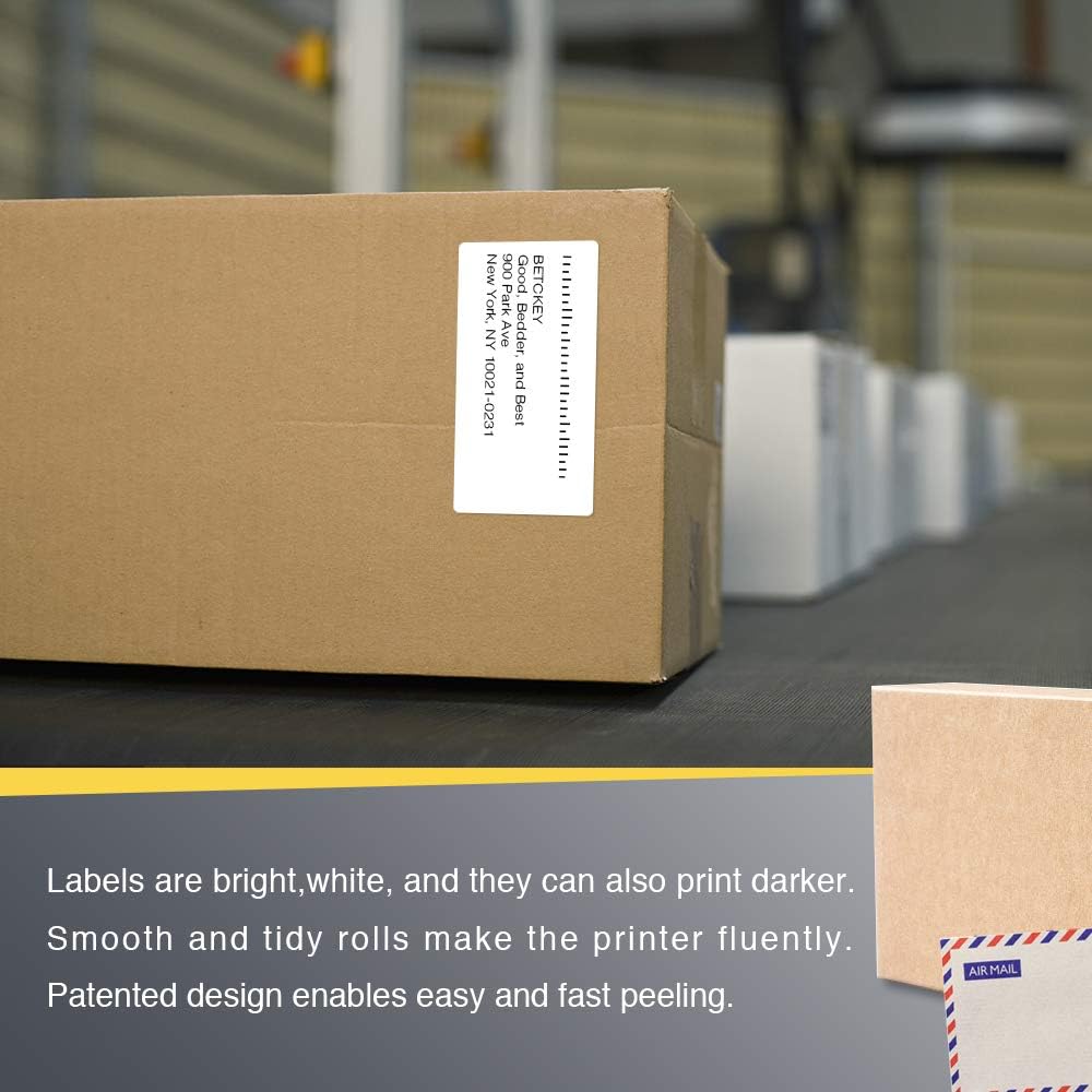 BETCKEY - 4" x 2" (102 mm x 51 mm) Thermal Labels, [16 Roll/12000 Labels] - Image 5