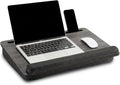 Vigo Wood Laptop Lap Desk with Cushion for Bed, Portable Home Office Tray Fits up to 17.3 Inch, Built-in Phone and Tablet Holder (Cambridge-Black) by Vigo Wood