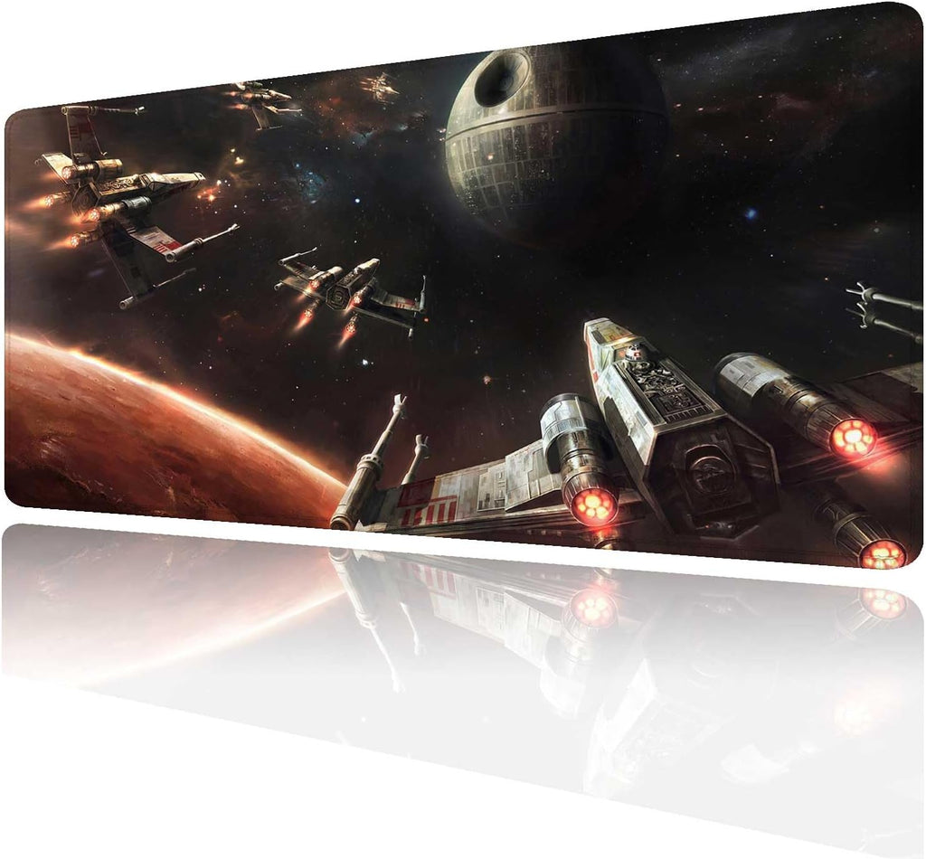 XXL Large Gaming Mouse Pad,Mousepad with Stitched Edge Frame & Non-Skid Rubber Base,Desk Mat for Work,Office Desk Pad for Laptop,Computer Keyboard and Mice Combo Pads Mouse Mat 31.5X15.7 inches by Jasuine