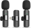 MAYBESTA Wireless Mini Microphone for iPhone 14 Below - Bluetooth Lapel Mic for Video Recording - Clip on Phone Microphones for YouTube Tiktok(Lightning / 2 mics) by MAYBESTA
