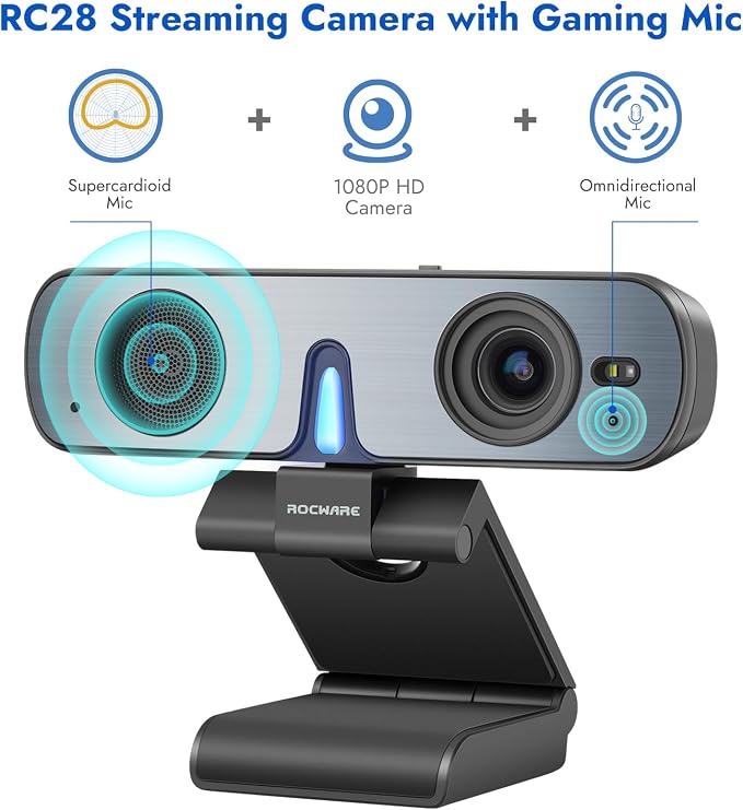 RC28 Webcam for Online Teaching, Clear Voice, 1080p60fps - Image 2