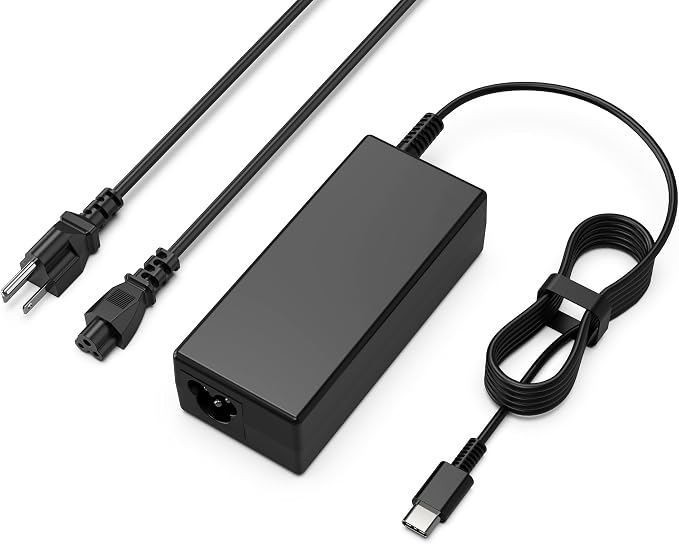65W 45W USB C Laptop Charger Compatible with HP,Lenovo Thinkpad Yoga,Dell,Asus,Acer,Samsung Chromebook Charger Fast Charging Type C Laptop Charger AC Adapter Power Cord Supply by QIOUZW