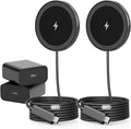 6FT Magnetic Wireless Charger Charging Pad - 15W Fast Mag-Safe Phone Charger for Apple iPhone 17 16 15 14 13 12 Series & AirPods 4 3 2 Pro, Phone Charging Pad with Plug for Desk & Travel, 2Pack Black by WAYLITEWirelessCharger