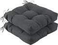 IASEAHK Outdoor Chair Cushions Set of 2, 19" x 19" x 5", Waterproof Outdoor Seat Cushions for Patio Furniture, Fade-Resistant Patio Chair Cushion, Dining Wicker Chair Pads for Porch Garden, Dark Grey by IASEAHK