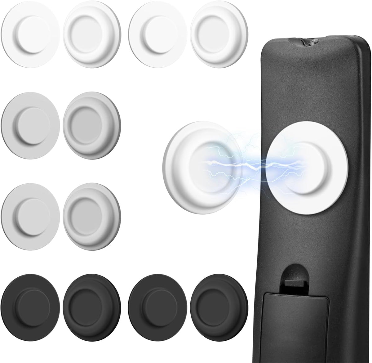 6 Pack Magnetic Remote Control Holder, Silicone, Self-Adhesive No-Drill by AMAZYC-US