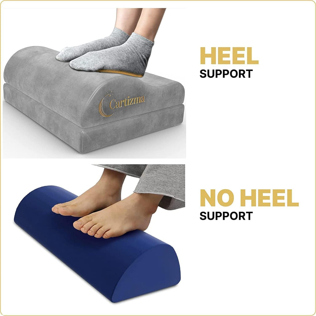 Ergonomic Foot Rest Under Desk - Non-Slip, Adjustable, Washable Covers for Pain Relief - Office, Home & Travel (Grey) - Image 3