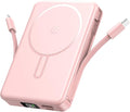 Magnetic Portable Charger, Power Bank Fast Charging 22.5W 10000mAh, Portable Charger with Built in Cable, for Magsafe Battery Pack Compatible with iPhone 17/16/15/14/13/12 Pro/Pro Max, Samsung Pink | Fast Charging 22.5W ExternalBattery Pack Compatible ... by Unknown