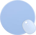 Round Mouse Pad, 8.7 x 8.7 Inch Premium-Textured Washable Non-Slip Rubber Base Cute Small Mouse Mat with Stitched Edge for Women Wireless Computer Laptop Gaming Desk Accessories, Sky Blue by Dapesuom
