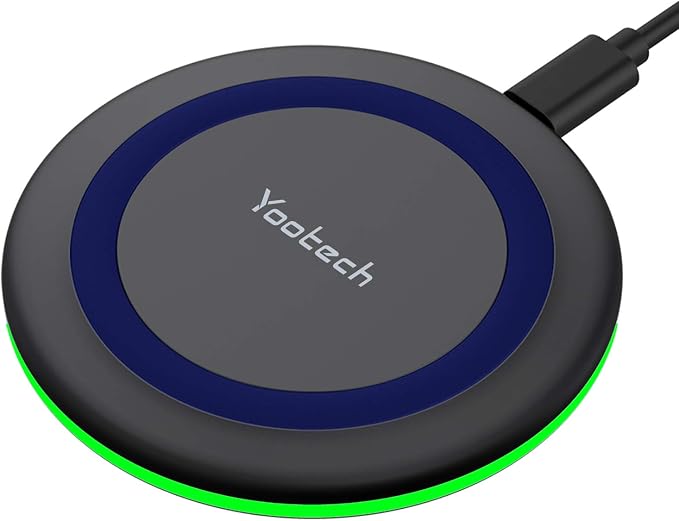 Yootech Wireless Charger,10W Max Wireless Charging Pad Compatible with iPhone 17/17 Pro/17 Pro Max/Air/16/15/14/13/SE 2022/12/11,Samsung Galaxy S25/S24/S23,for AirPods Pro 3(No AC Adapter) by yootech