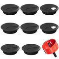 Desk Grommet 3-1/8 inch (80mm) - 8 Pack Black Cable Grommet & Desk Hole Cover with Hole Saw for Cables, Cord Management for Office, TV, and Home Table by GA1FSL