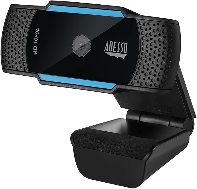 Adesso Cybertrack H5 1080p HD Webcam, Black | USB Autofocus, Microphone, 1920 Pixels X 1080 Pixels, 2.1 Mpixels by Adesso