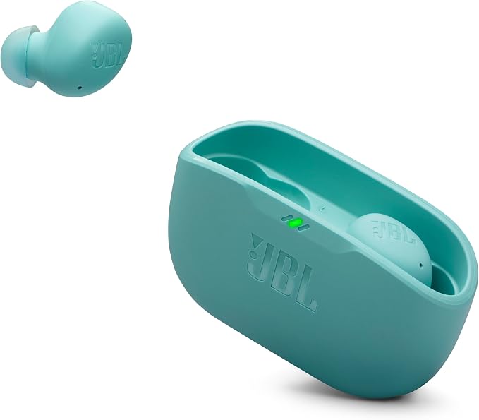 JBL Vibe Buds 2 - True Wireless Noise Cancelling Earbuds with JBL Pure Bass Sound & Smart Ambient Technology, 4mics for Crisp, Clear Calls, up to 40Hrs of Playback, IP54 Dust & Water Resistant (Blue) by JBL