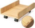 KIRIGEN Wood Computer Tower Stand with Wheels, Rolling PC Cart, Natural by KIRIGEN