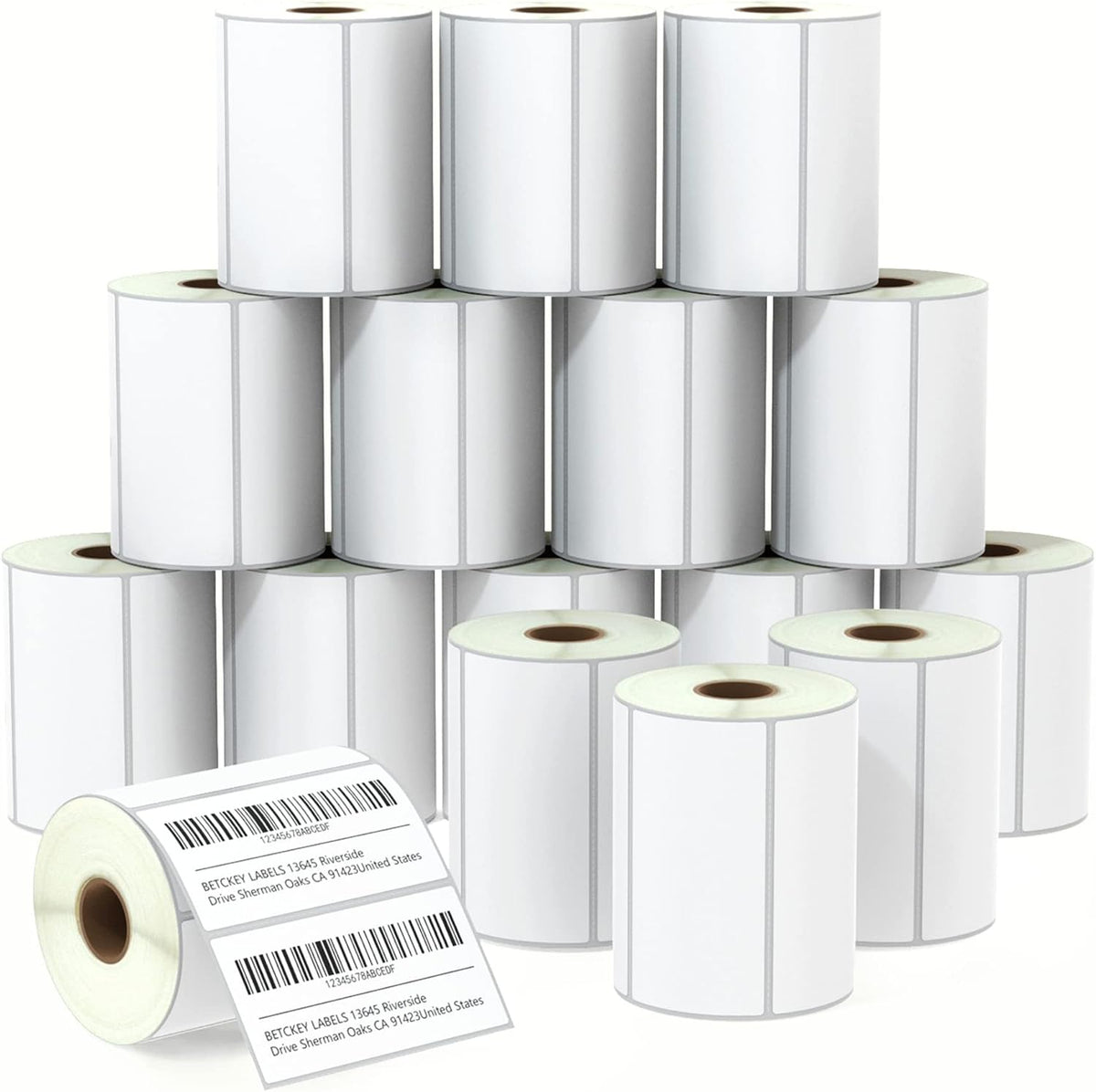 BETCKEY - 4" x 2" (102 mm x 51 mm) Thermal Labels, [16 Roll/12000 Labels] by BETCKEY