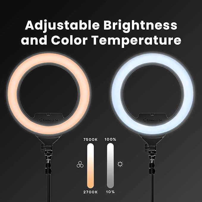 Lume Cube Ring Light Pro | Wireless Professional Lighting for Photography, Streaming, Video | Fully Adjustable Color and Brightness | Includes Sturdy, Portable Tripod Mount and Padded Carrying Case - Image 5