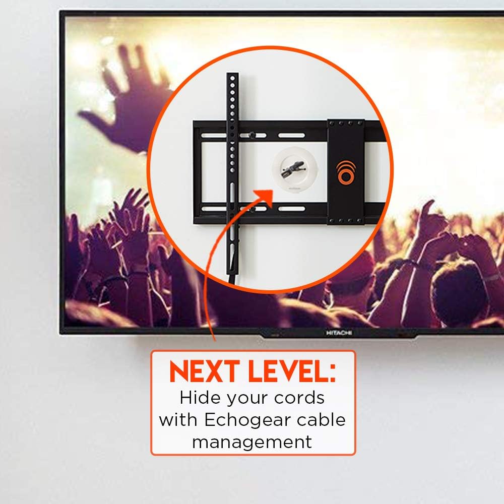 ECHOGEAR SlimView TV Wall Mount for 32" to 80" TVs - 1.25" Low Profile with Pull String Locking System for Cable Access & Included Hardware for DIY Easy Install (Pack of 2) - Image 8