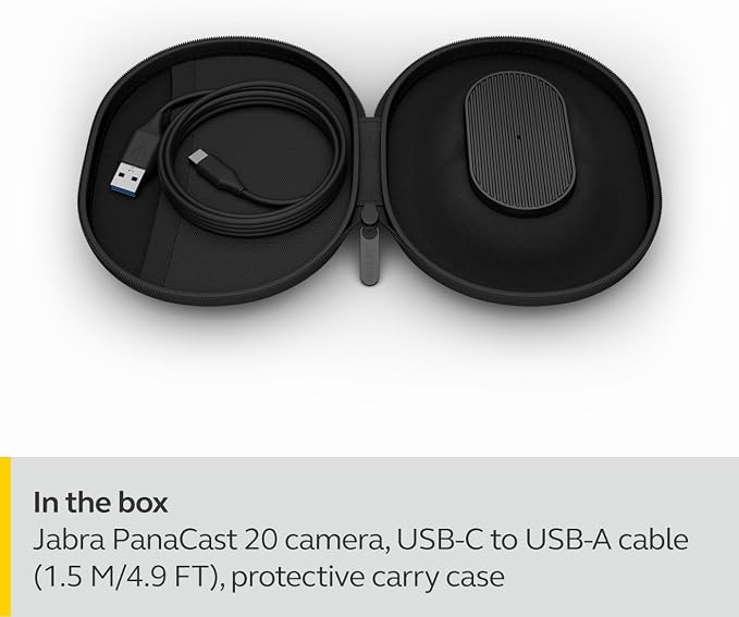 Jabra PanaCast 20 Conferencing Camera - Flexible Plug & Play Personal Video Solution Computer Webcam with AI-Powered 4K Ultra-HD, Intelligent Zoom, and Lighting Optimization - Black - Image 9