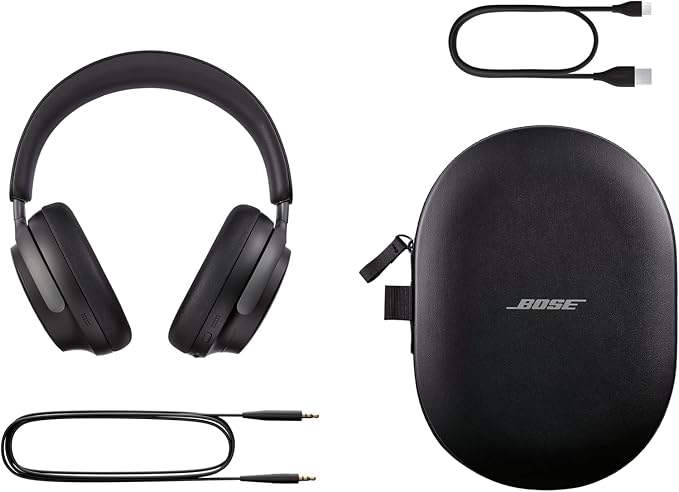 Bose QuietComfort Ultra Bluetooth Headphones, Wireless Headphones with Spatial Audio, Over Ear Noise Cancelling with Mic, Up to 24 Hours of Playtime, Black - Image 6