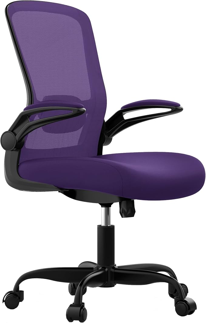 Ergonomic Office Chair w/Adjustable Lumbar, Flip Armrest, 135° Recline | Supports 300 lbs · Seat 19.48"–23.4" · Breathable mesh · 20–30 min assembly · 5-year warranty - Image 3