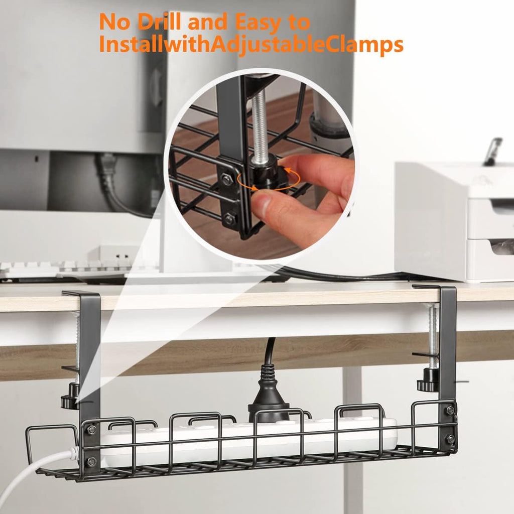 Under Desk Cable Management Tray L 14.9'' W 5.9'' - Image 7