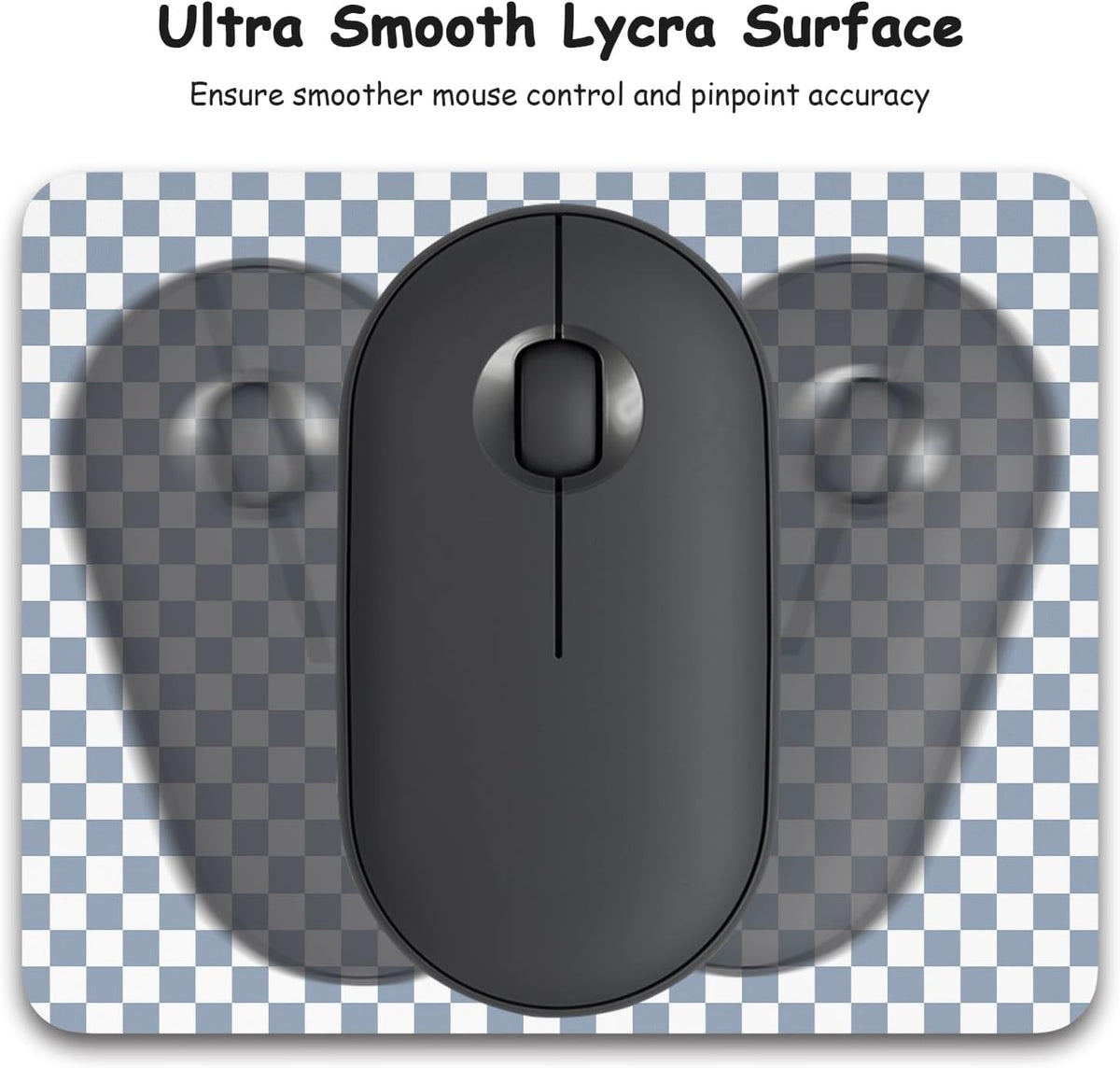Small Mouse Pad, 5 x 6 Inch Thick Rubber Premium-Textured Non-Slip Portable & Washable Mini Mouse Mat for Women Men Wireless Laptops Keyboard Tray Gaming Work Travel,Blue Grey - Image 3