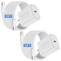 iPhone 17 16 15 Pro Max Charger Fast Charging, 2Pack 40W USB C Charging Block Plug and 10ft Type C to C Cable Cord Long for Apple iPhone 17 Pro Max/17 Air/17/16 Pro/16 Plus/15 Pro/15 Mini/iPad/AirPods by CSXZCOON