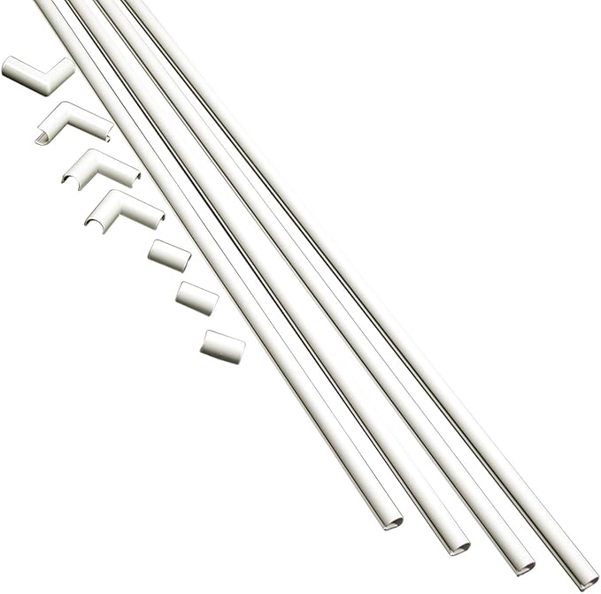 Legrand - Wiremold Kit Cordmate, Organizer and Hider, Cover, Concealer, and Protector for Wall, Single Cord, CMK10, Paintable | Cord Hider, On Wall, Self Adhesive, Hide up to 1 Cord, Cut to Size, Customizable, Cable Concealer by Legrand-Wiremold