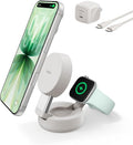 Belkin Qi2.2 25W Wireless 2 in 1 iPhone Charger, Fast Charging for Travel | Fast Charging, MagSafe Compatible, iPhone 17/16/15, Apple Watch, Travel Charger, Magnetic by Unknown