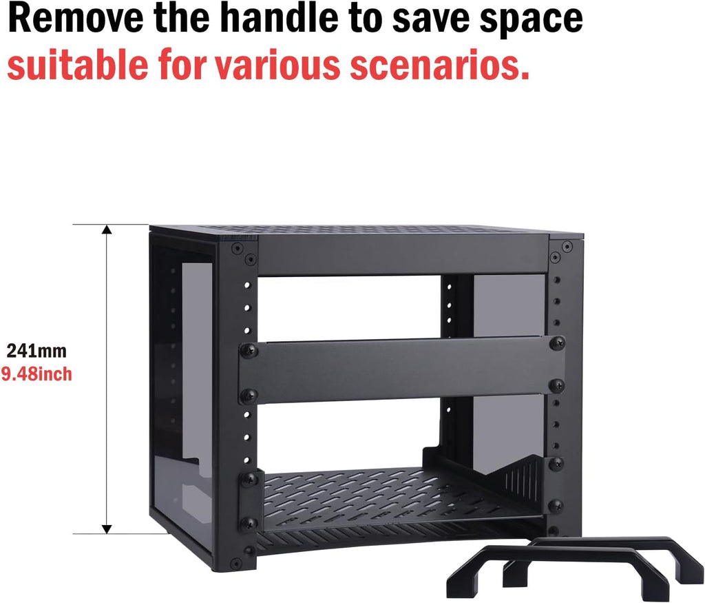 GeeekPi 4U Server Rack, 10 inch Mini Network Rack for Network, Servers, Audio, and Video Equipment, DeskPi RackMate T0 Rackmount, 7.87 inch Depth - Image 6