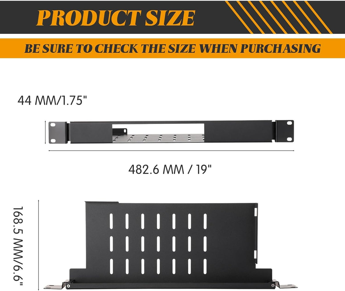 Blulu 2 Pack Mini Rack Mount Compatible with Dell Optiplex Micro Form Factor Case, 1U Hinged Server Rack Shelf for 19 inch Cabinet - Image 2