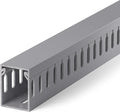 1.6"H x 1.2"W Cable Raceway, 99in Under Desk Wire Management Channel, Grey | Slotted Wire Duct, 6Pack, 16.5in Each, Heavy-Duty PVC Cable Management for Server Racks, Network Cables & Electrical Cabinets by ZhiYo