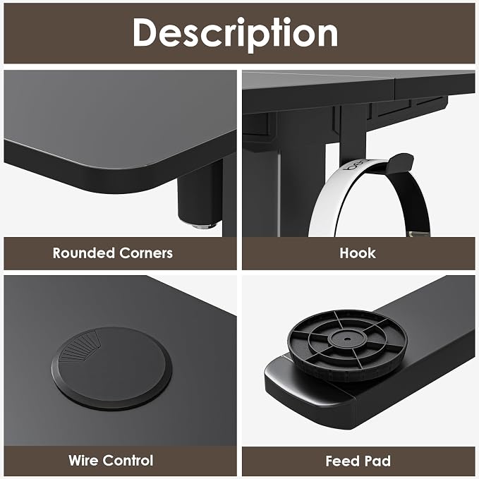 Electric Standing Desk Adjustable Height Sit Stand Home Office Desk with Splice Board - Image 7