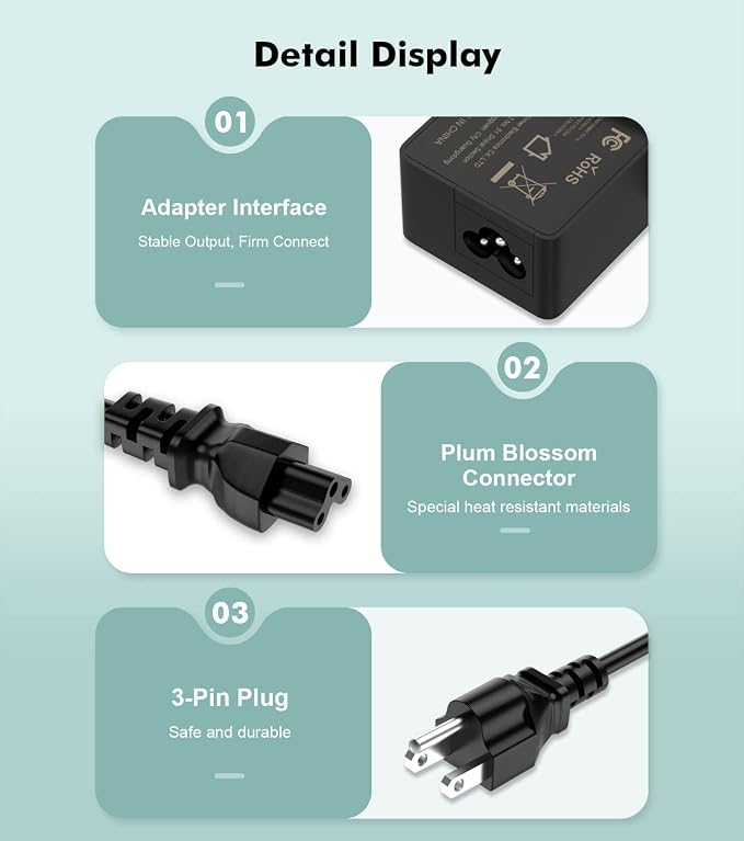 100W USB C Laptop Charger, Fast USB-C Power Adapter Compatible with Lenovo ThinkPad, HP, Dell, Asus, Acer, MacBook, Chromebook and More, PD 3.0 Type C Notebook Power Cord - Image 6