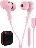 USB C Headphone for Samsung S26 S25 FE S24 A16 A17 Z Wired Earbuds Magnetic | in-Ear Type C Earphone with Microphone Volume Control Bass Stereo Noise Canceling for iPhone 17 Pro Max 16 16e 15 Pixel 10a 9 by AFGHOA