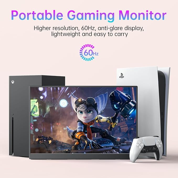 cocopar Portable Monitor IPS Travel Monitor with USB-C HDMI Portable Screen for Laptop MacBook Surface PC PS4/5 External Display with Kickstand, VESA Mountable, 18.0 Inch - Image 7