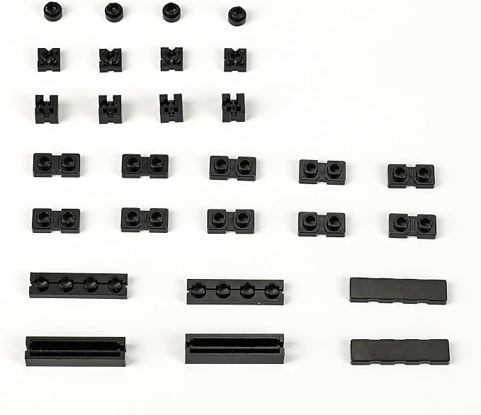 BRIKSMAX Cable Organizer Brick Kit Compatible with Building Bricks, MOC Cable Management Pack with Multiple Wire Routing Bricks for LED Light Kits, Hidden Cable Accessories (Black, 28 Pieces) by BRIKSMAX