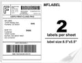MFLABEL Half Sheet Label Laser/Ink Jet Shipping Label 8.5 x 11 Inches Packaging Labels, Address Labels for Laser & Inkjet Printers, 1600 Count(800 Sheets) by MFLABEL