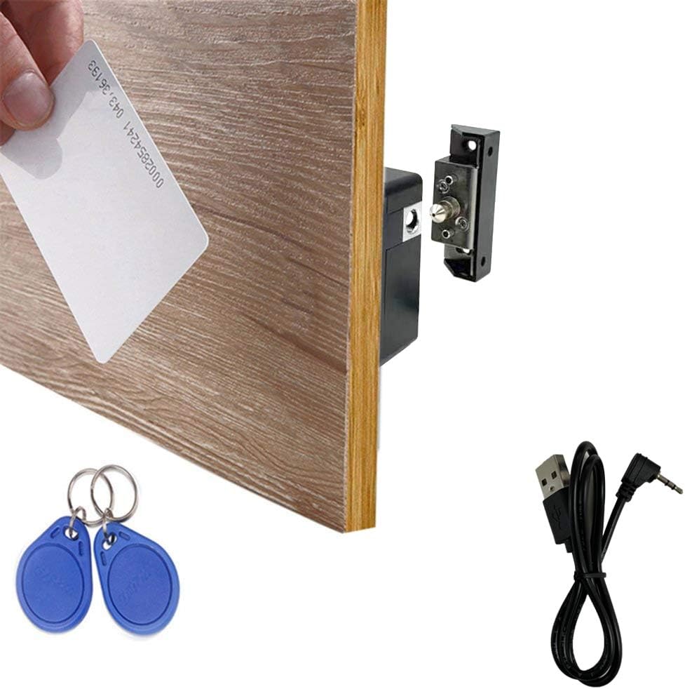 WOOCH RFID Lock Electronic Cabinet Lock, Hidden DIY Lock with USB Cable for Wooden Cabinet Drawer Locker Cupboard (1 Pack) by WOOCH