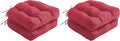 IPYNBAP Outdoor Chair Cushions Set of 2, Patio Chair Cushions with Ties, 19x19+5” Tufted Outdoor Seat Cushions, Waterproof Patio Furniture Cushions, Outdoor Dining Chair Pads, Burgundy (Pack of 2) by IPYNBAP