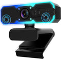 NBPOWER 1080P 60FPS Streaming Camera Webcam with Microphone and Fill RGB Light,Autofocus,Work with Laptop/Desktop Computer/Winsdows/Mac OS/PC Computer for Camera by NBPOWERWebcam