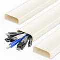 47in XX-Large Beige Cord Hider Wall Mounted TV, Pre-drilled Cord Cover, Wire Hiders for TV on Wall, Paintable Cable Cover, W2.36in H0.75in by Yecaye